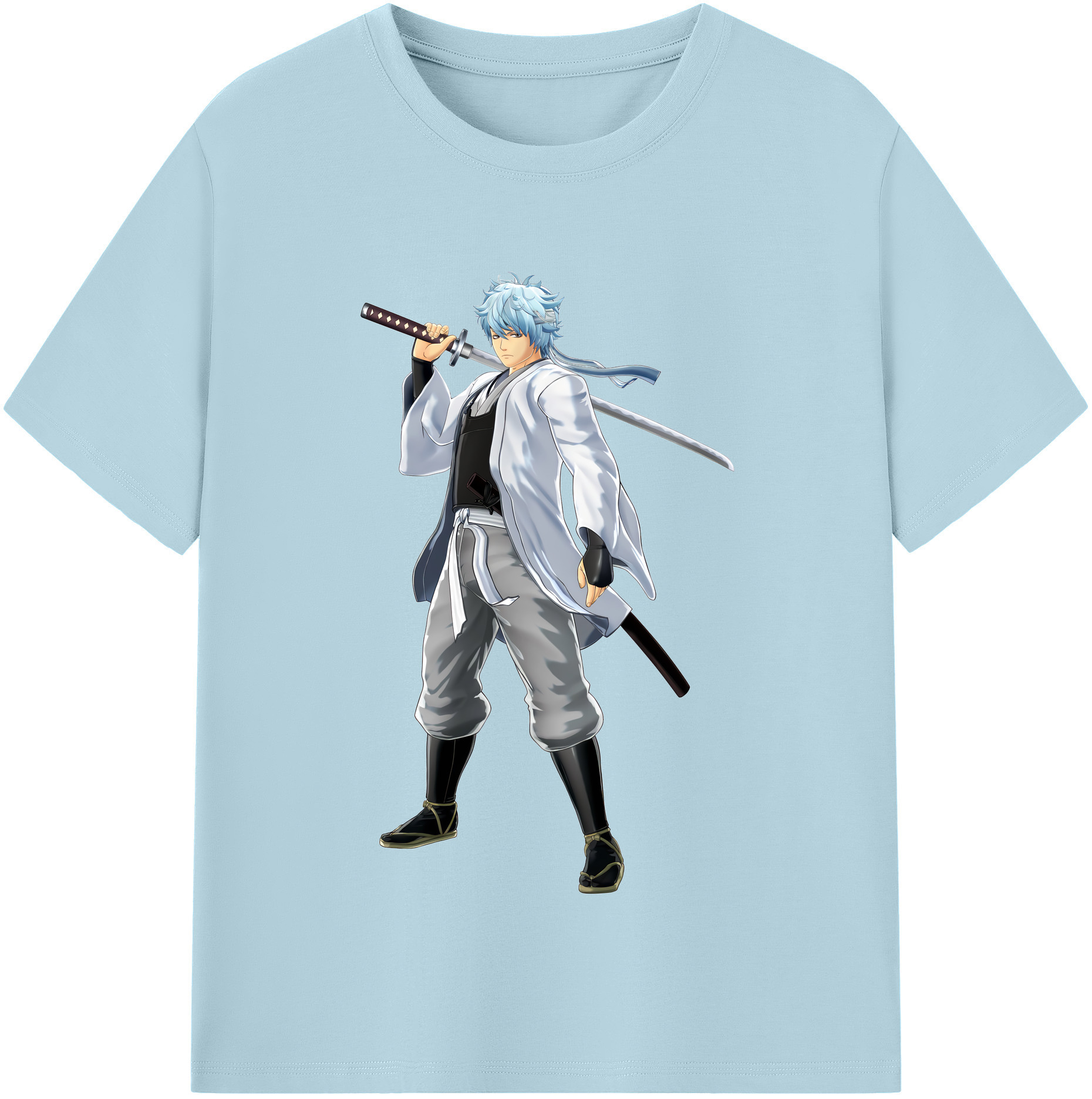 （画像用） ぎんたま 坂田銀時（さかたぎんとき） 神楽 志村新八（しむら しんぱち） GINTAMA Sakata Gintoki Kagura Shimura Shinpachi 綿100％半袖Tシャツ（フロントプリント）